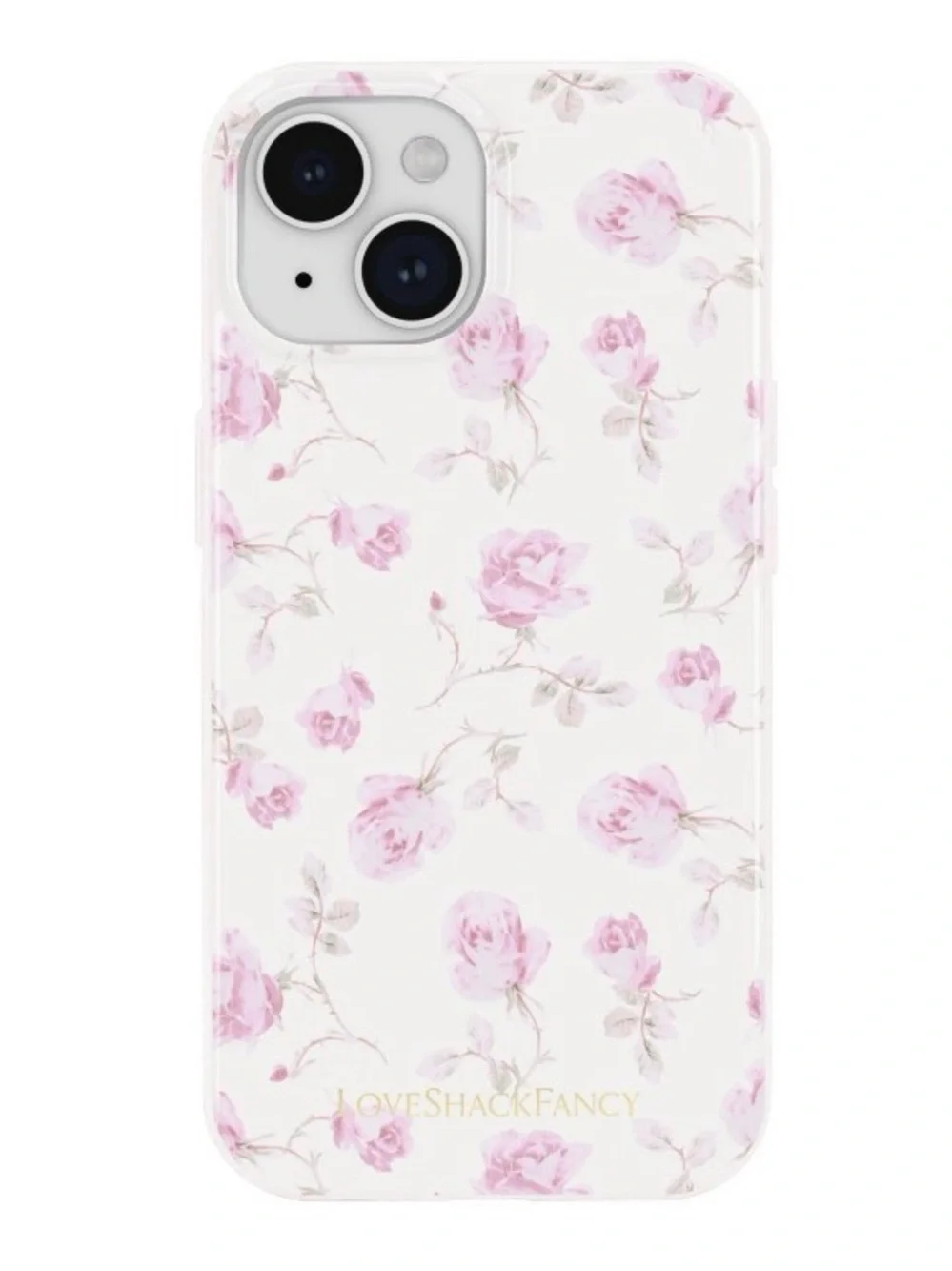 LoveShackFancy Clear Phone Case Casemate with Soft Pink Rose Print